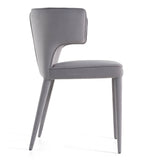 Lucero Modern Grey Velvet Arm Dining Chair