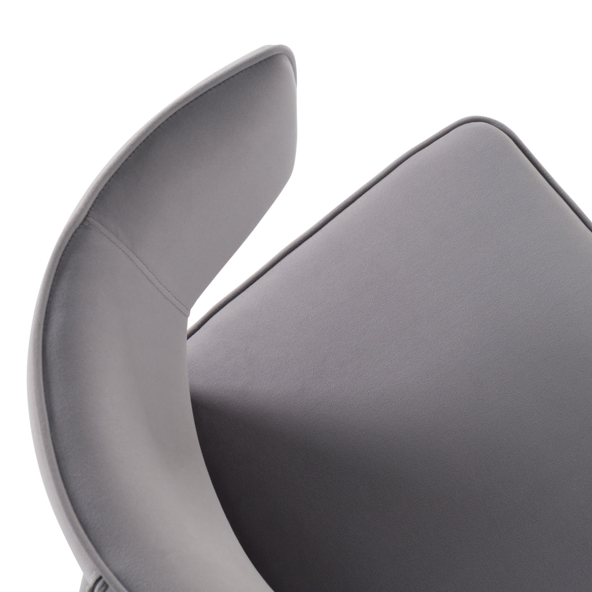 Lucero Modern Grey Velvet Arm Dining Chair