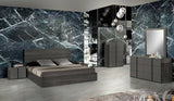 Lucia Full Size Italian Modern Matte Grey / Elm Grey Bed
