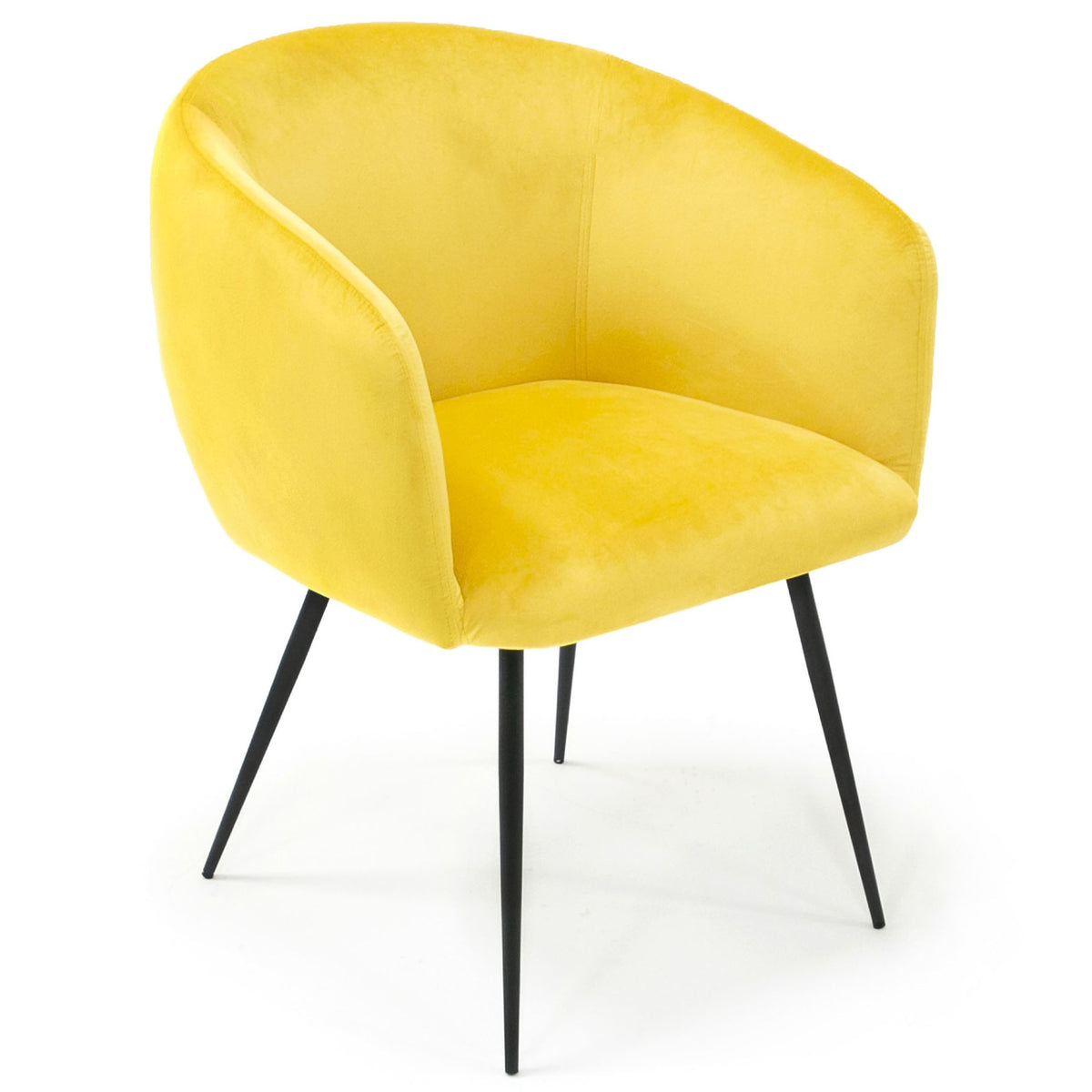 Luzerne Modern Yellow Velvet Dining Chair