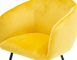Luzerne Modern Yellow Velvet Dining Chair