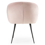 Luzerne Modern Pink Velvet Dining Chair