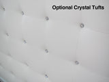 Lyrica White Leatherette With Crystals Bed