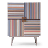 Macoy Modern Multicolor and Black Ash Wine Cabinet