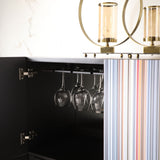 Macoy Modern Multicolor and Black Ash Wine Cabinet