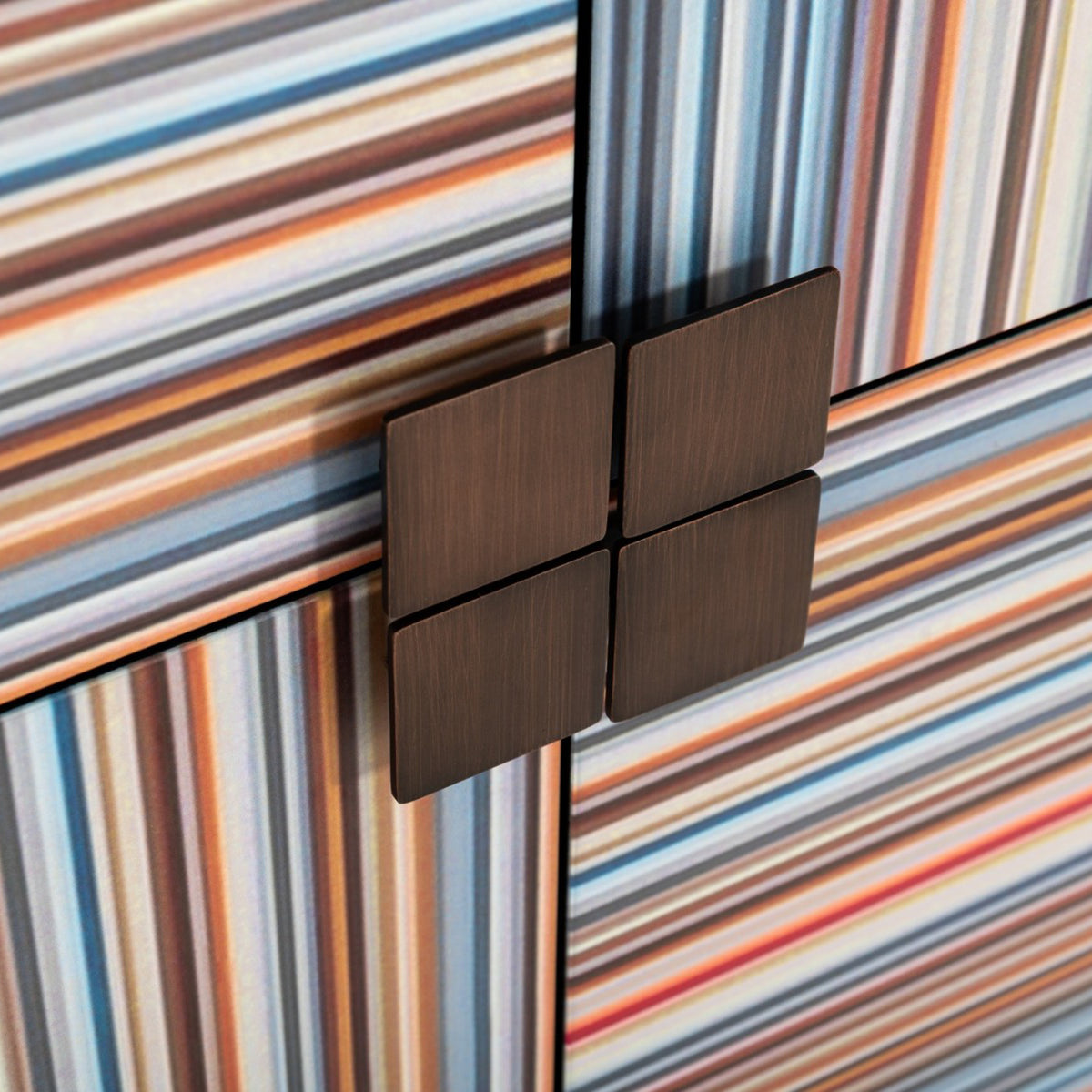 Macoy Modern Multicolor and Black Ash Wine Cabinet