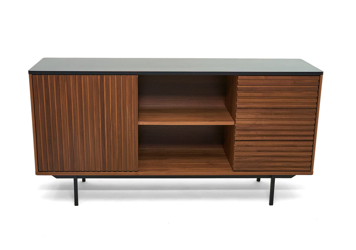 Maggie Modern Walnut and Grey Buffet