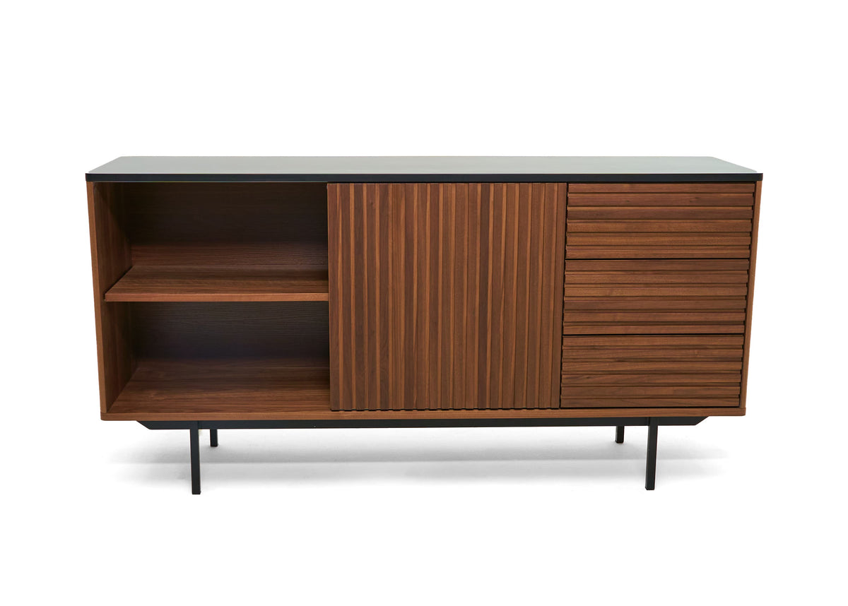 Maggie Modern Walnut and Grey Buffet