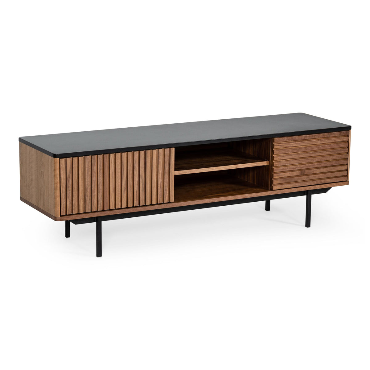 Maggie Modern Walnut and Grey TV Stand