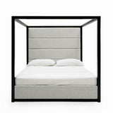 Manhattan- Contemporary Canopy Grey Bedroom Set-queen