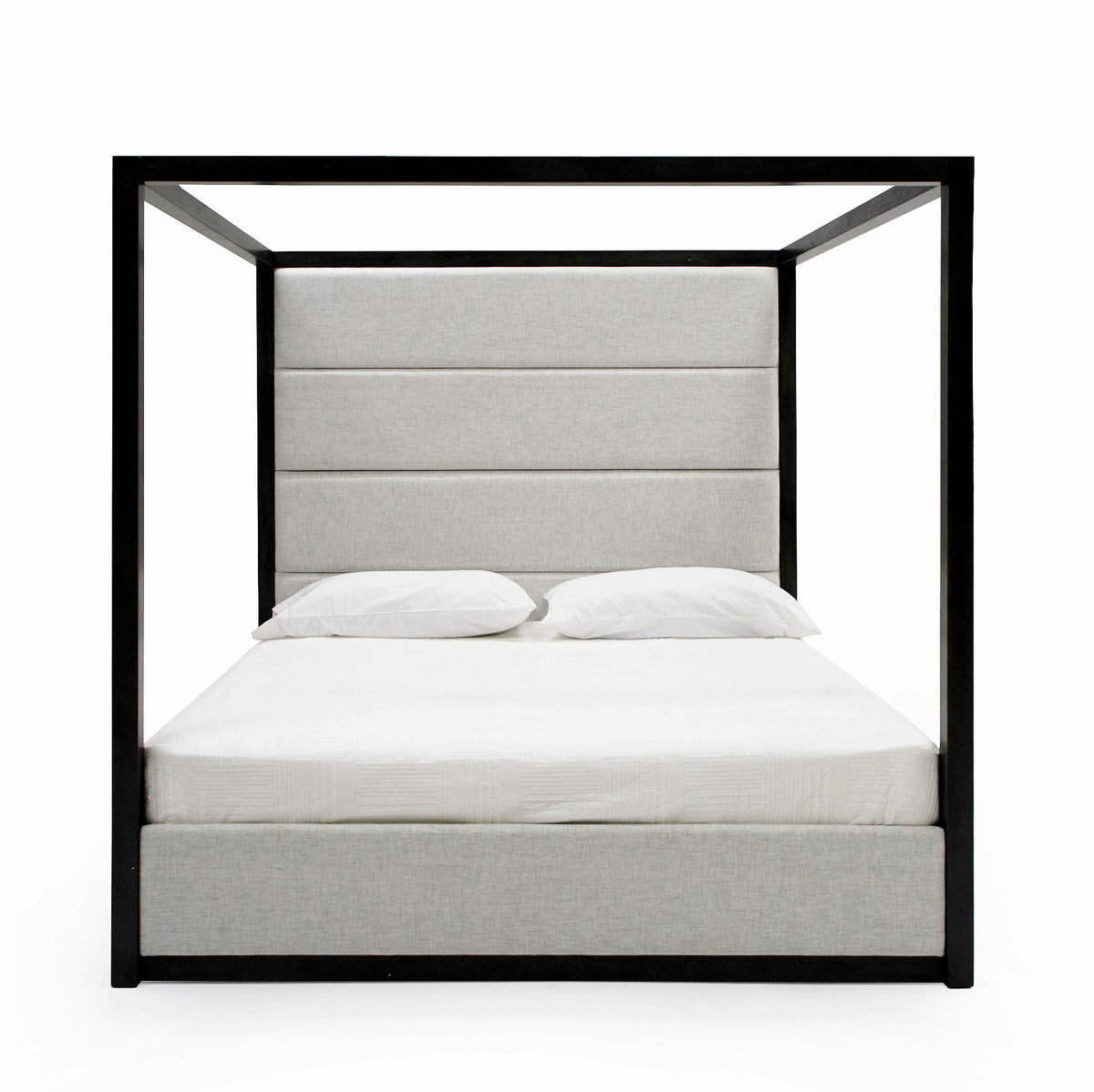 Manhattan- Contemporary Canopy Grey Bedroom Set-queen