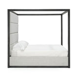 Manhattan- Contemporary Canopy Grey Bedroom Set-queen