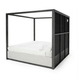 Manhattan- Contemporary Canopy Grey Bedroom Set-queen