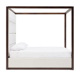 Manhattan Contemporary Canopy Brown Oak Bed