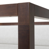 Manhattan Contemporary Canopy Brown Oak Bedroom Set