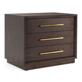 Manhattan Contemporary Canopy Brown Oak Bedroom Set