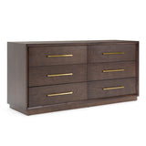 Manhattan Contemporary Canopy Brown Oak Bedroom Set