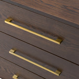 Manhattan Contemporary Canopy Brown Oak Bedroom Set