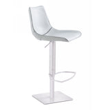 Manning Modern White Adjustable Bar Stool