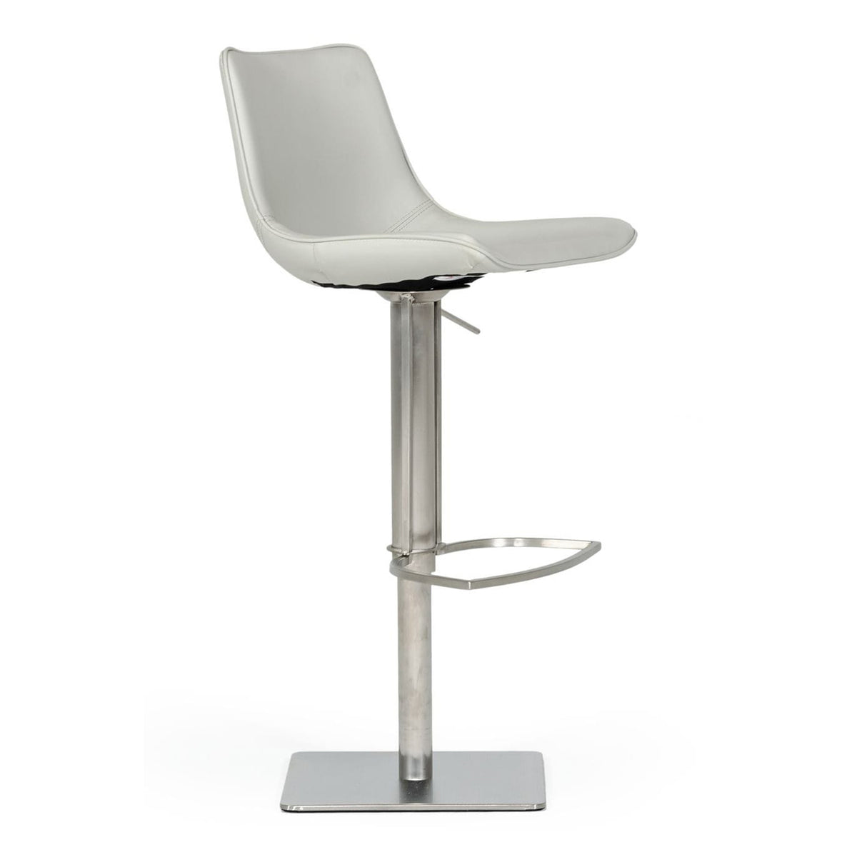 Manning Modern Light Grey Adjustable Bar Stool
