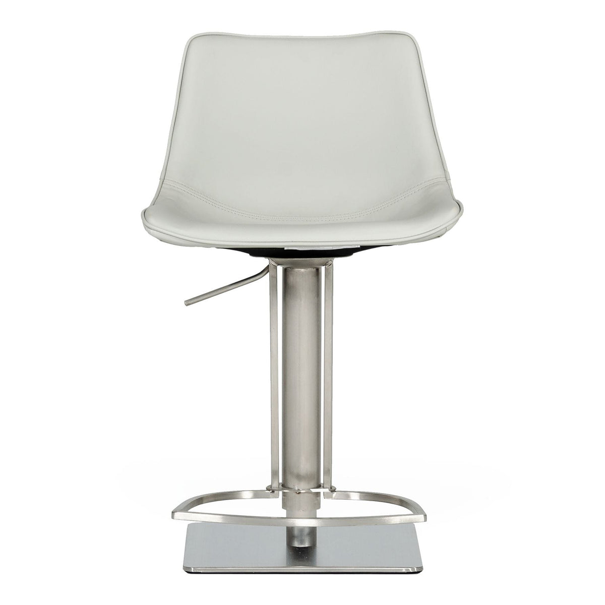 Manning Modern Light Grey Adjustable Bar Stool