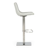 Manning Modern Light Grey Adjustable Bar Stool