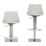 Manning Modern Light Grey Adjustable Bar Stool