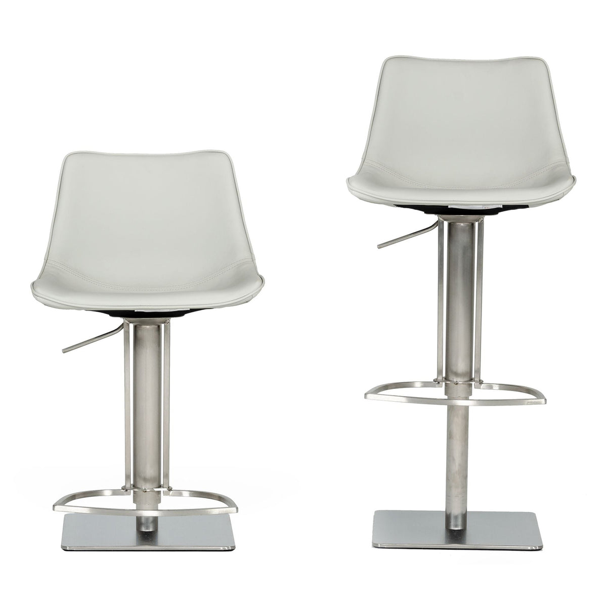 Manning Modern Light Grey Adjustable Bar Stool