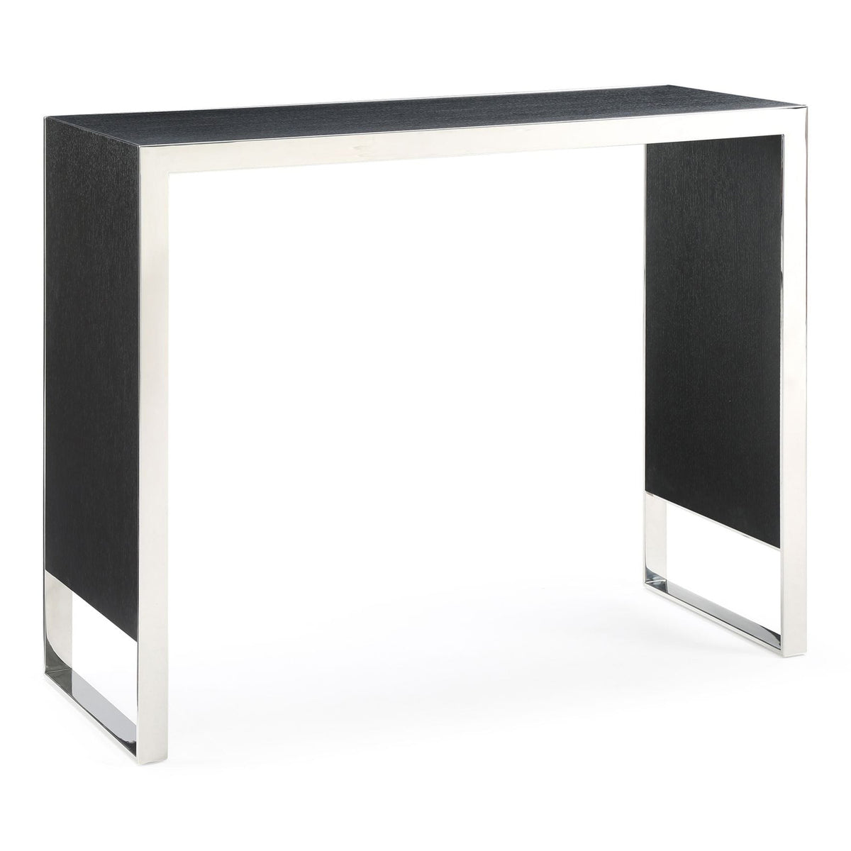 Manston Modern Black Oak & Stainless Steel Bar Table