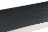 Manston Modern Black Oak & Stainless Steel Bar Table