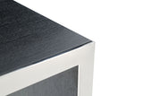 Manston Modern Black Oak & Stainless Steel Bar Table