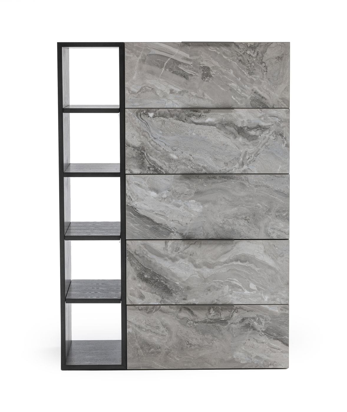 Maranello Modern Grey Wash & Faux Marble Chest