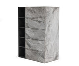 Maranello Modern Grey Wash & Faux Marble Chest