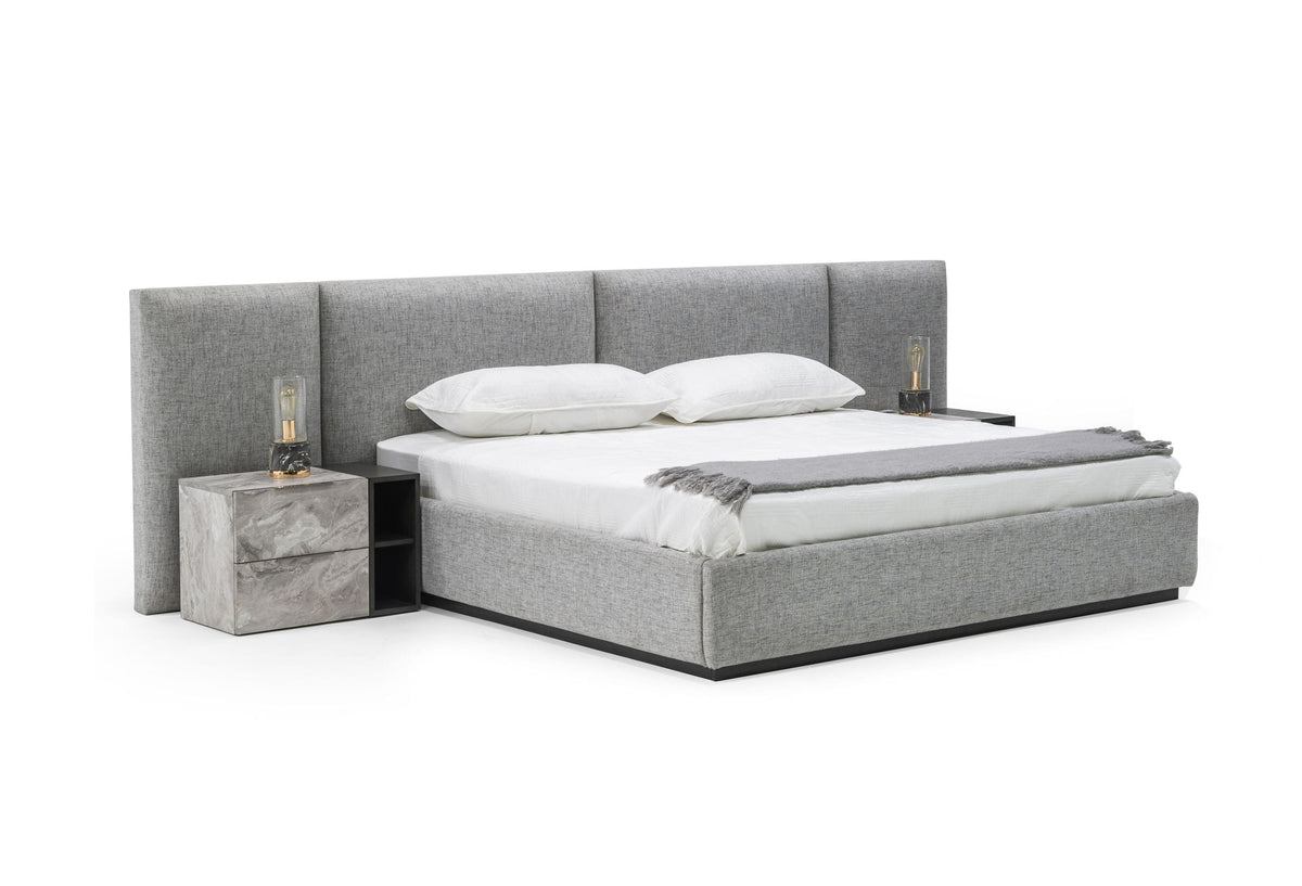 Maranello Queen Modern Grey Bed