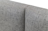 Maranello Modern Grey Fabric Bed with Two Nightstands