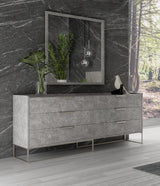 Marbella Italian Modern Grey Bed Set