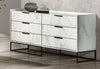Marbella Italian Modern White Marble Dresser