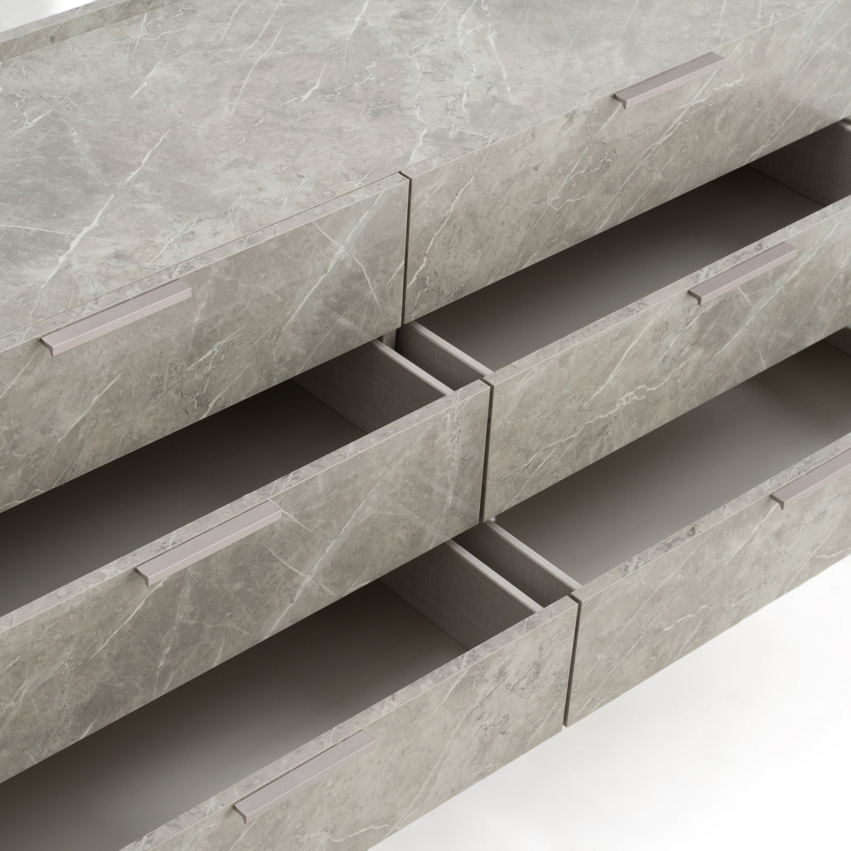 Marbella Italian Modern Grey Marble Dresser