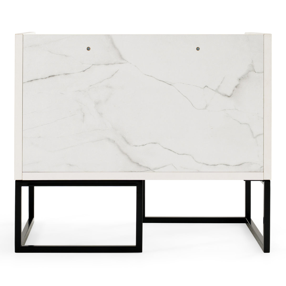 Marbella Italian Modern White Marble Nightstand