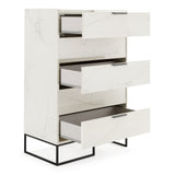 Marbella Italian Modern White Marble Chest