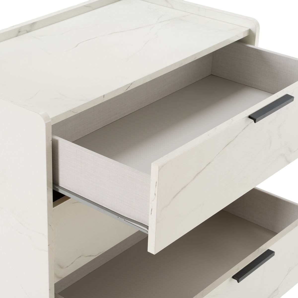 Marbella Italian Modern White Marble Chest