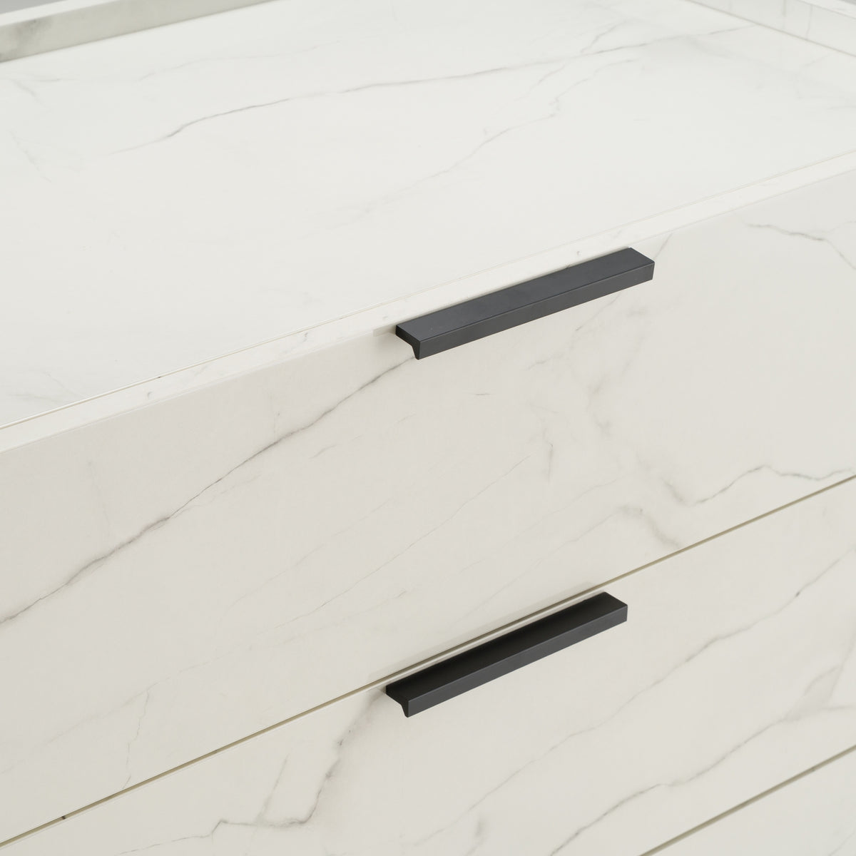 Marbella Italian Modern White Marble Chest