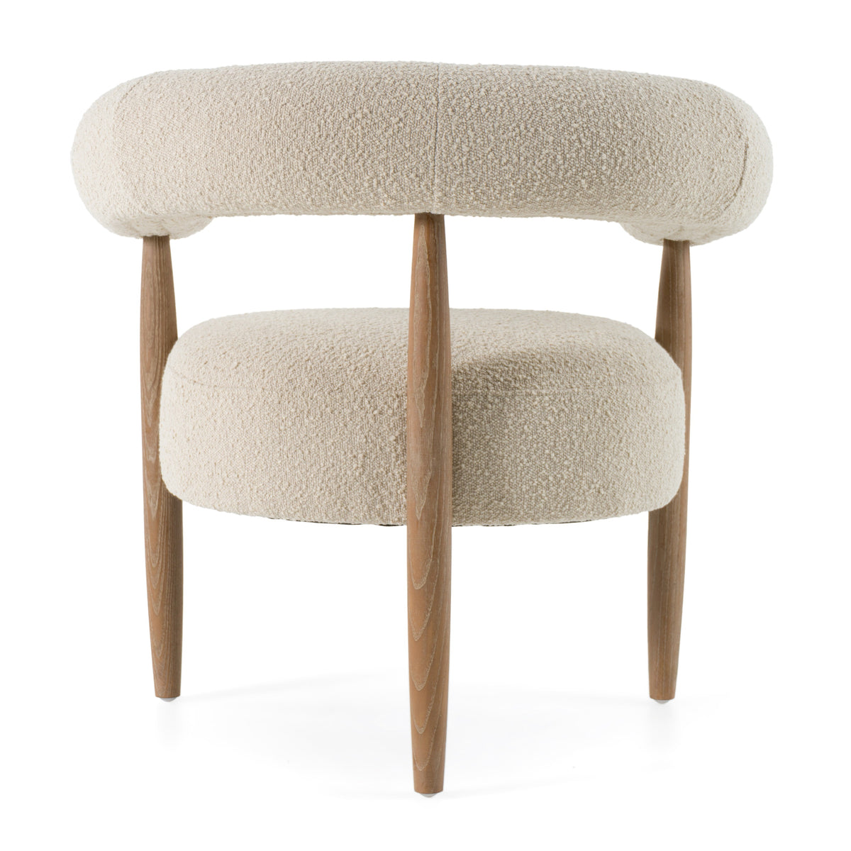 Marchland Modern Beige Fabric + Oak Accent Chair