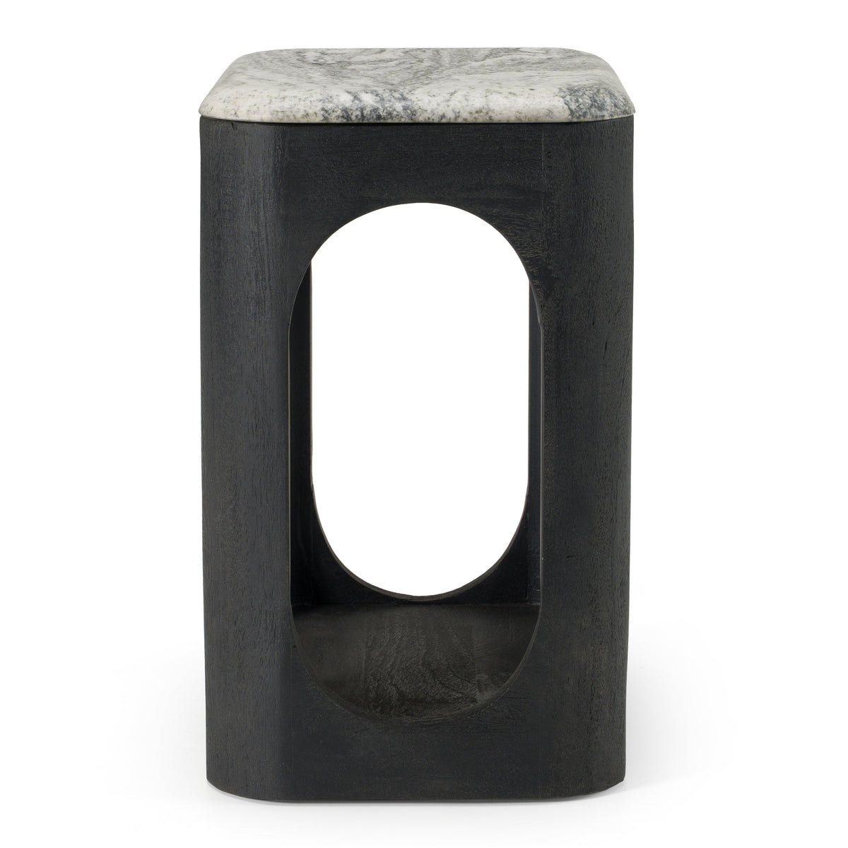 Marco Modern Black & White Granite End Table