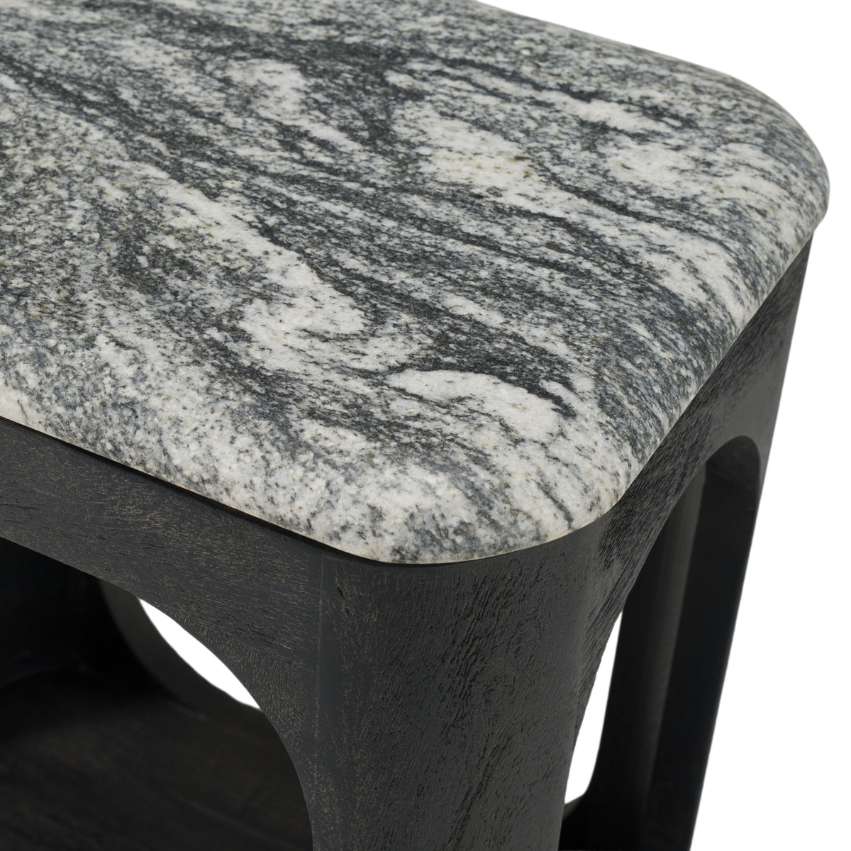 Marco Modern Black & White Granite End Table