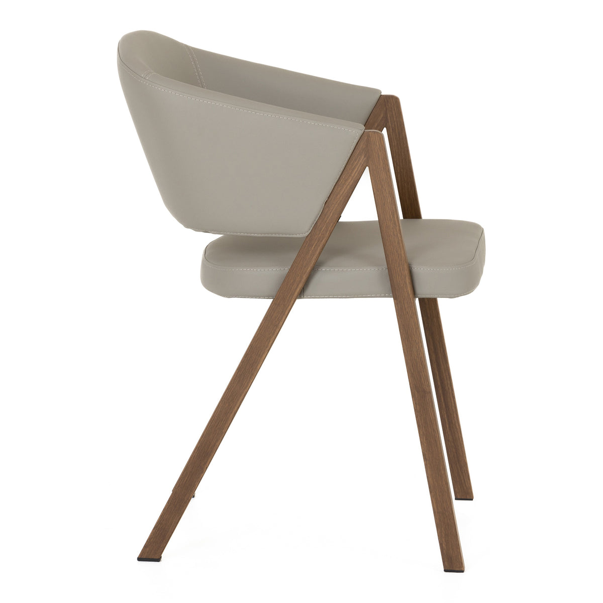 Marcus Modern Light Grey Vegan Leather Dining Chair (Set of 2)