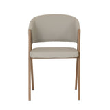 Marcus Modern Light Grey Vegan Leather Dining Chair (Set of 2)