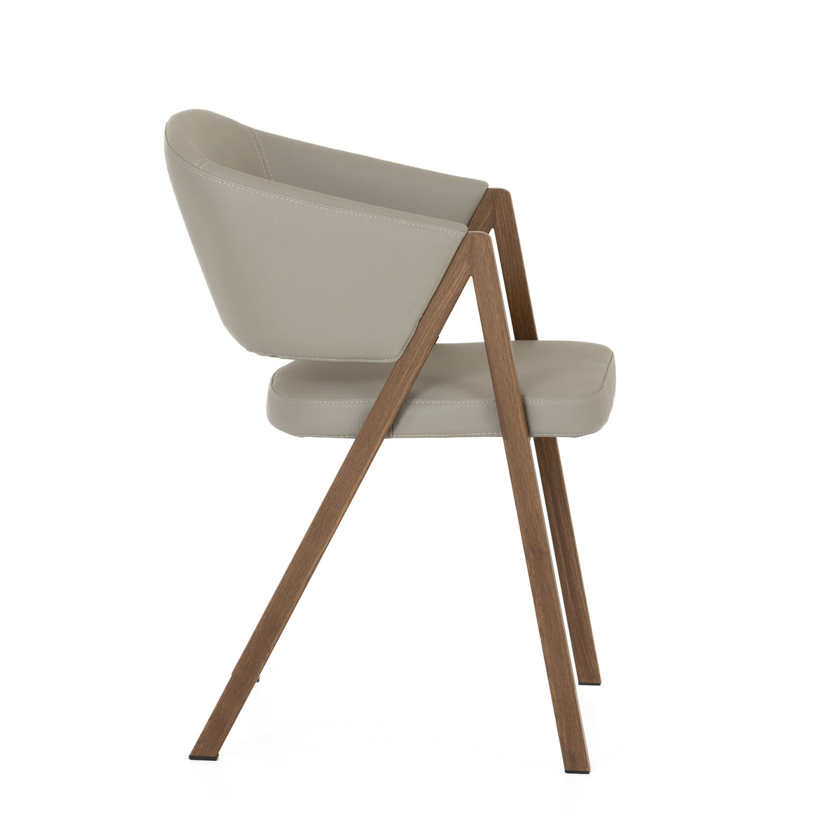 Marcus Modern Light Grey Vegan Leather Dining Chair (Set of 2)
