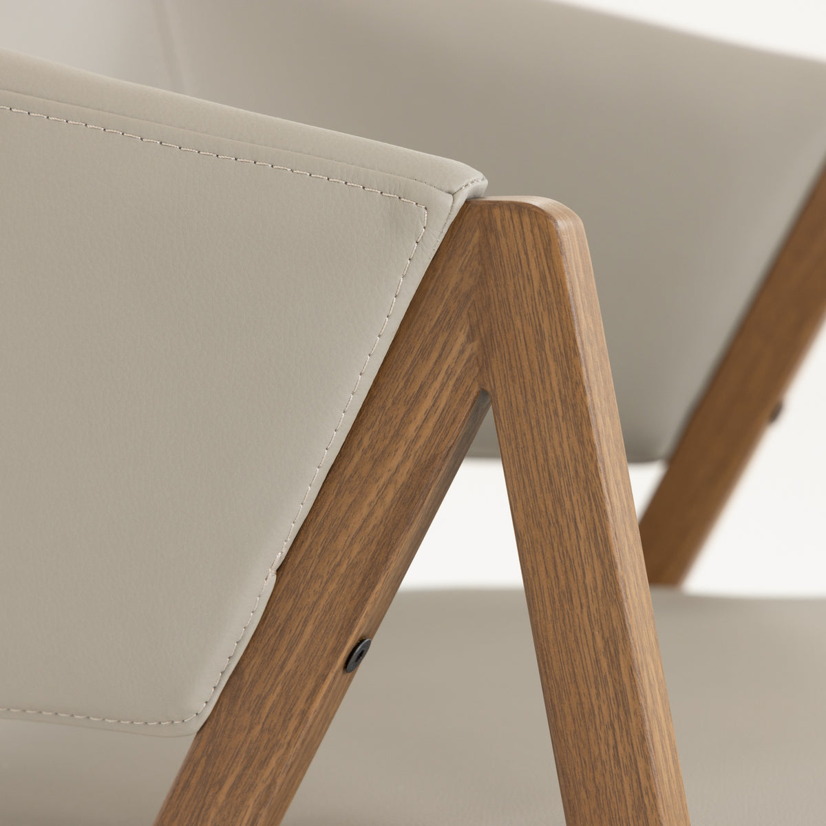 Marcus Modern Light Grey Vegan Leather Dining Chair (Set of 2)