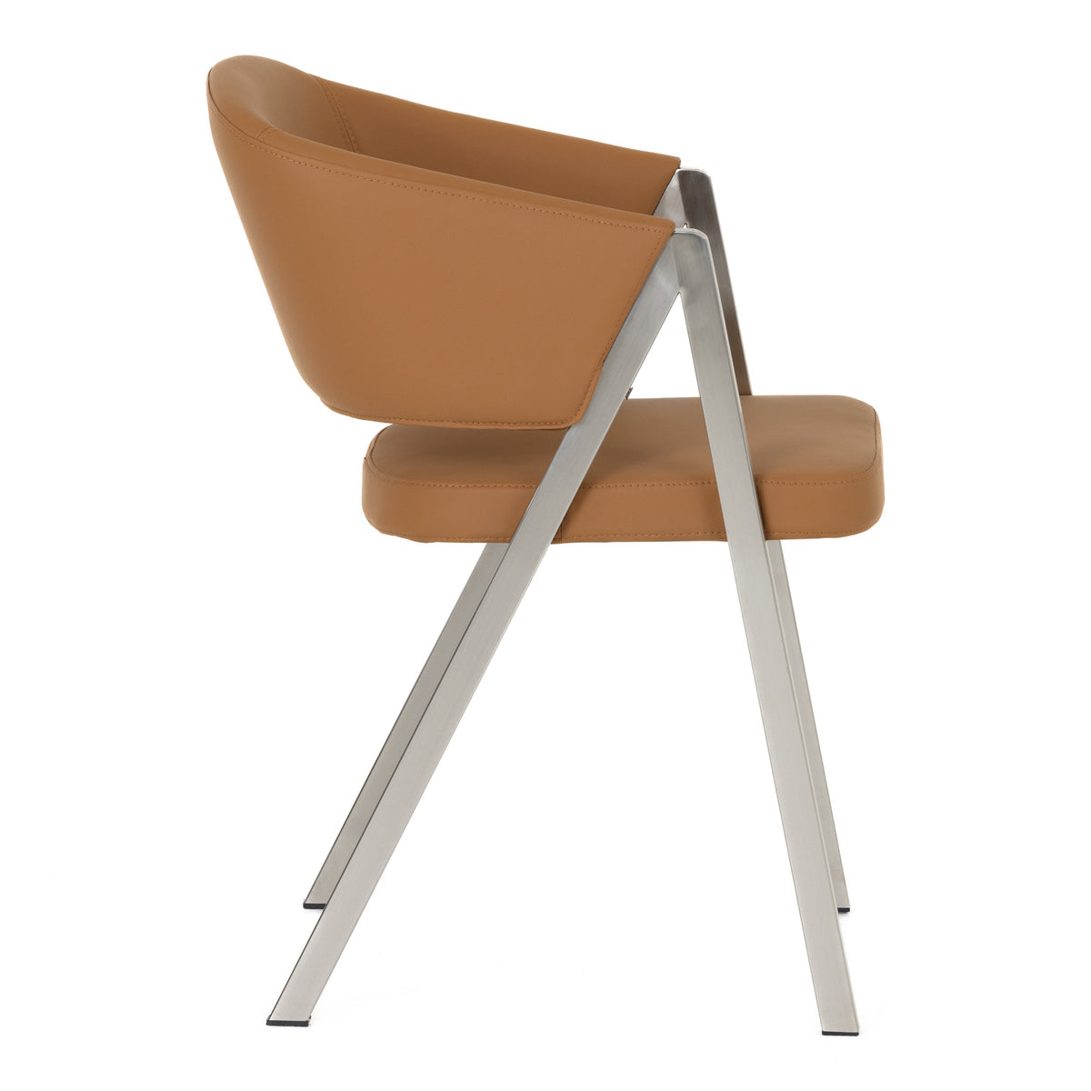 Marcus Modern Camel Vegan Leather Dining Chair (Set of 2)